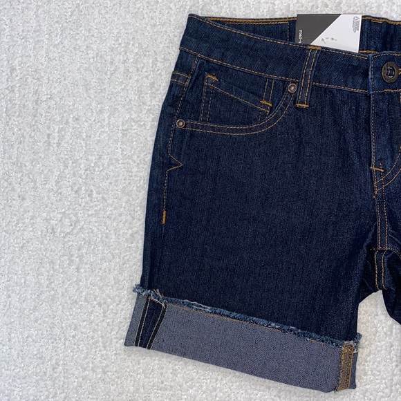 NWT 💙 Volcom Night Walks Skinny Bermuda Dark LOW RISE Size 5 - Picture 3 of 12